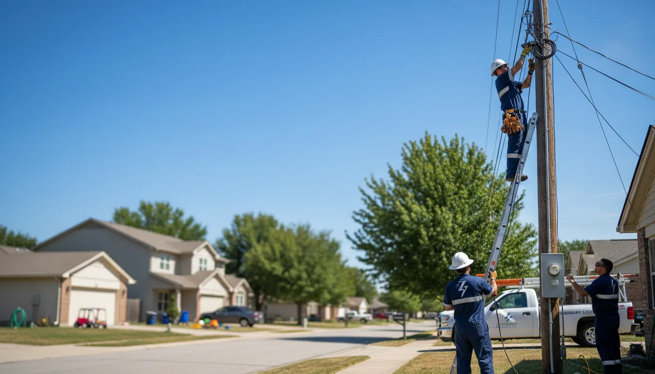 Residential electrician providing installation services in Lena, WI